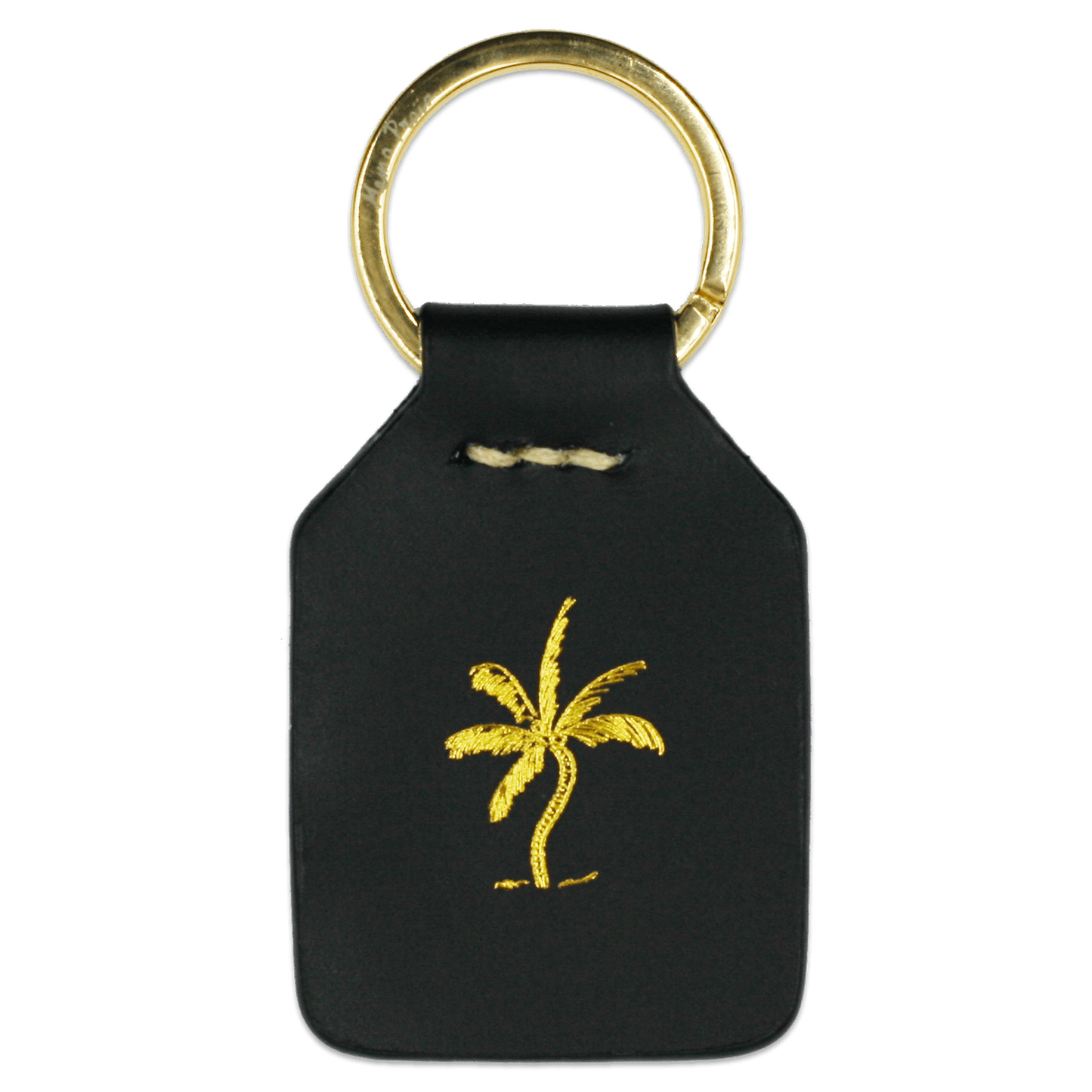 Black + Goldy Palm Tree - Keyring