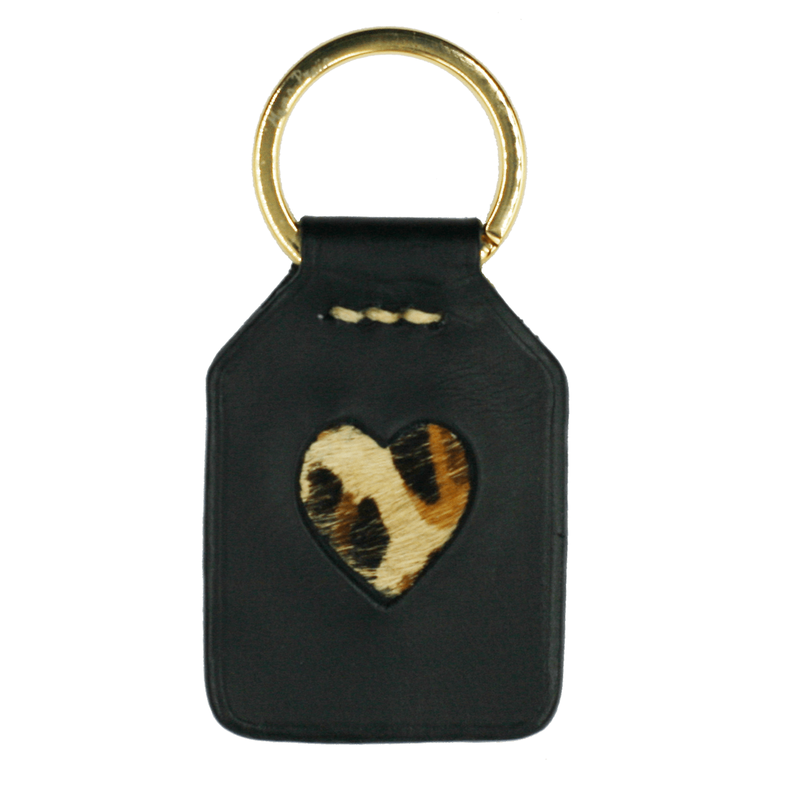 Leopard Heart Leather Keychain – Handmade in Lisbon | Mama Praia