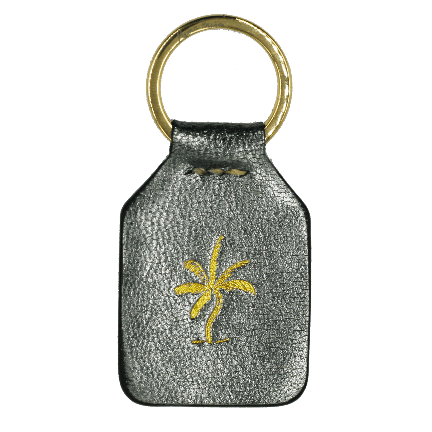 Dark Silver + Goldy Palm Tree - Keyring