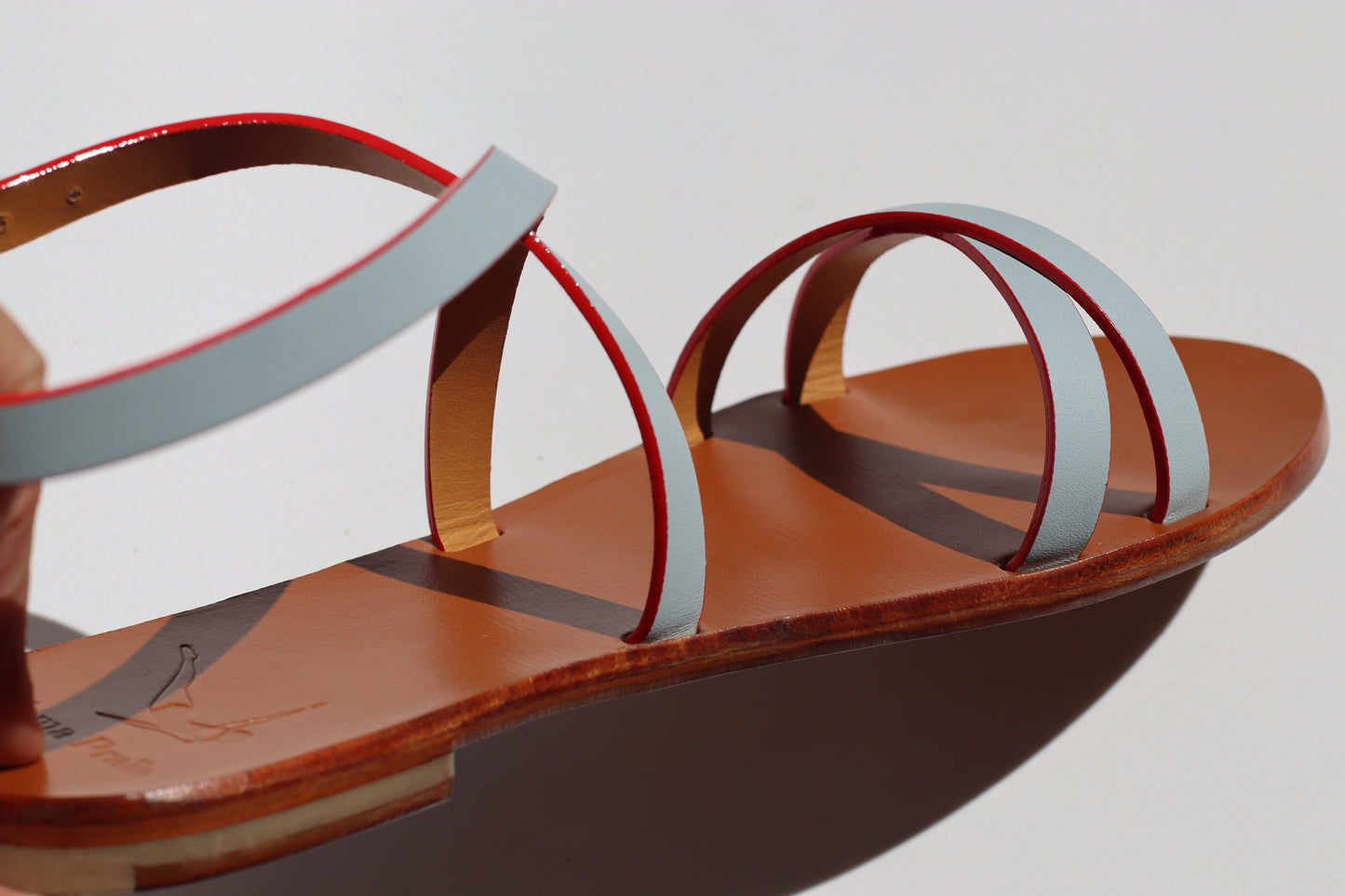 Gloria + Red Touch - Camel Sole - Ankle Sandals