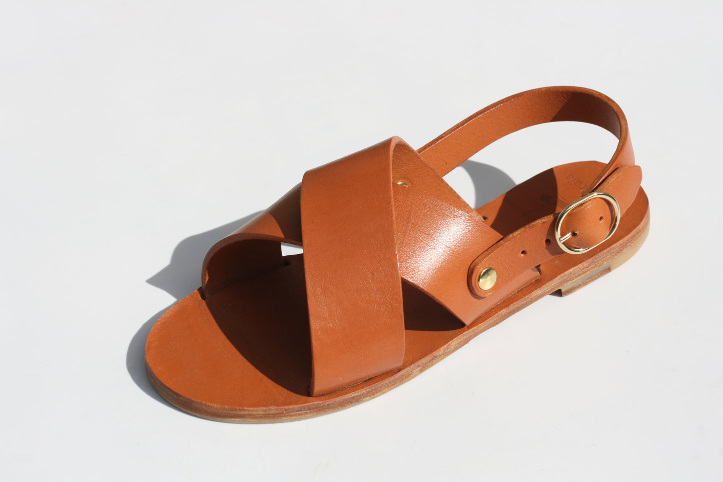 Camel - Camel Sole - Slingback Cross Sandals