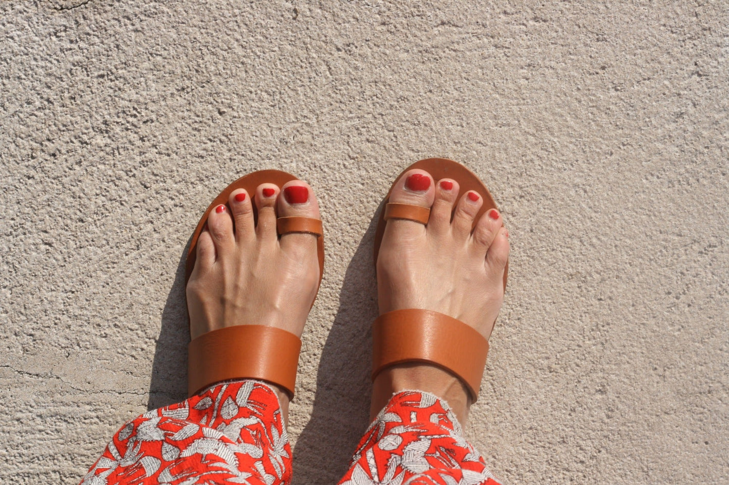 Sandales-Cuir-Artisanale-Femme-Camel-Toe