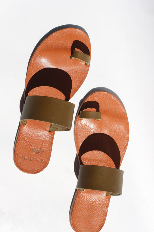 Kaki - Toe Sandals