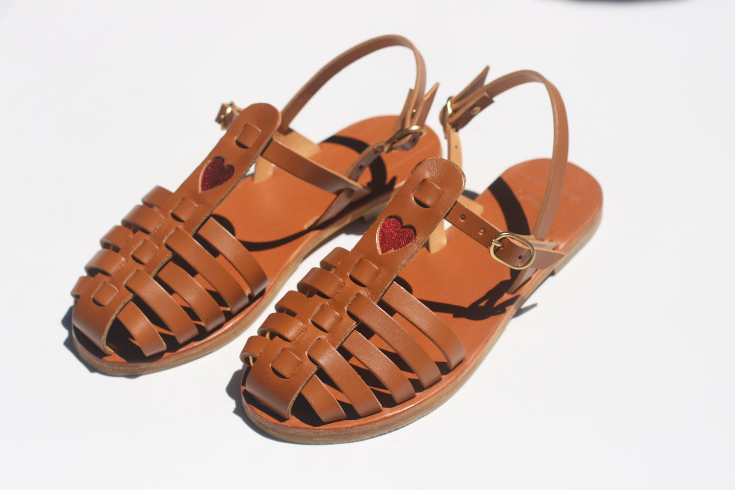 Camel + Red Heart - Fisherman Sandals