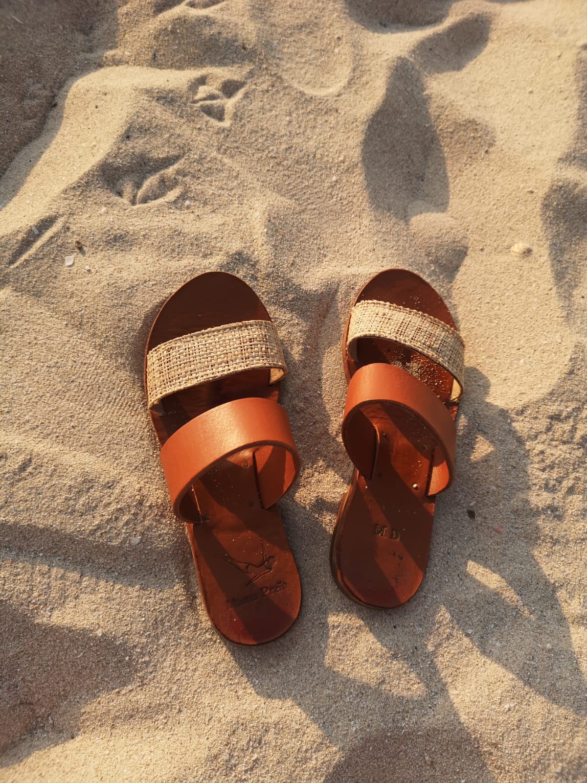 Camel & Raphiki - Camel Sole - Two-Strap Sandals