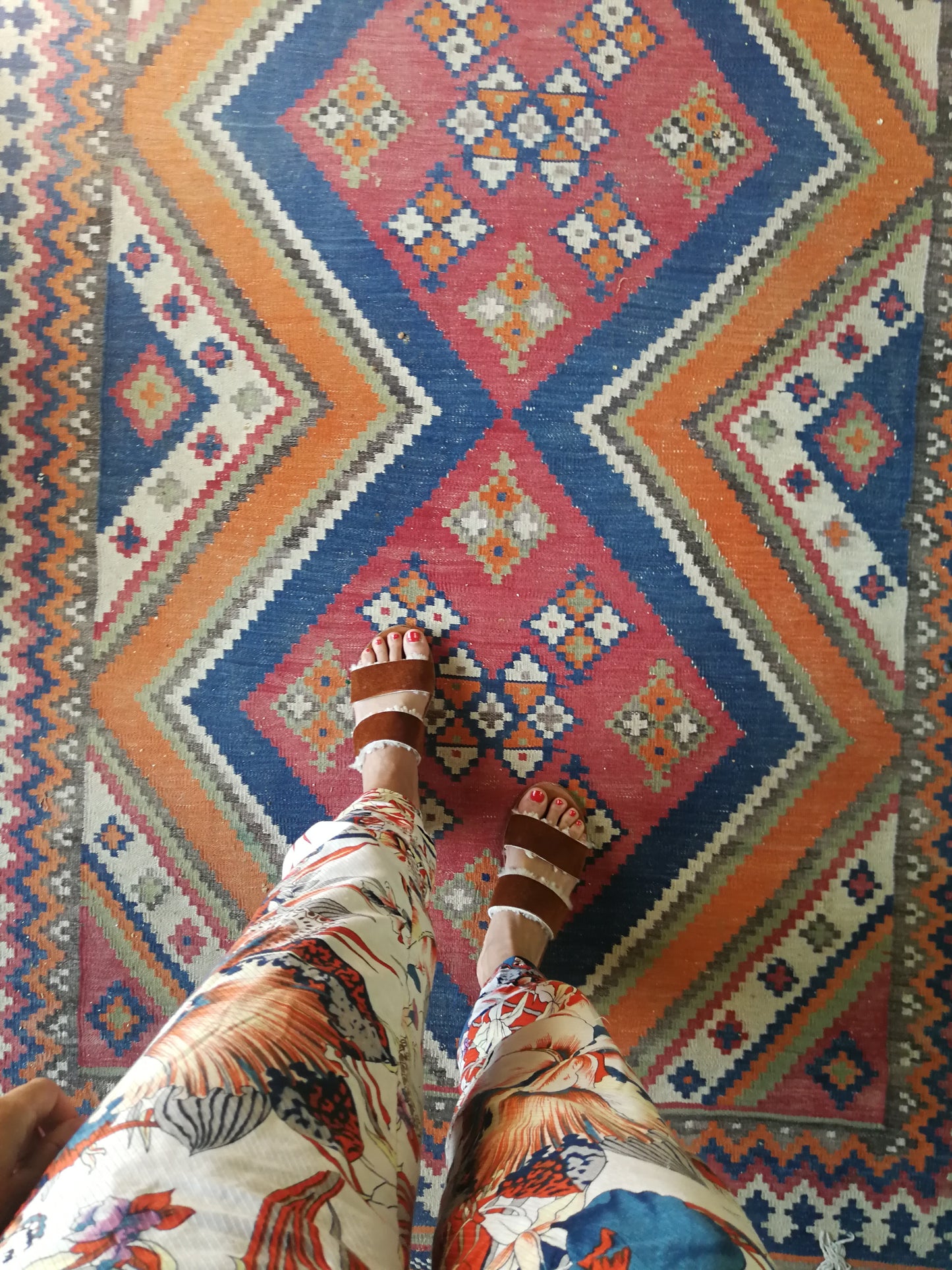 Dark Brown Suede + Cream Sheep - Camel Sole - Two-Strap Sandals