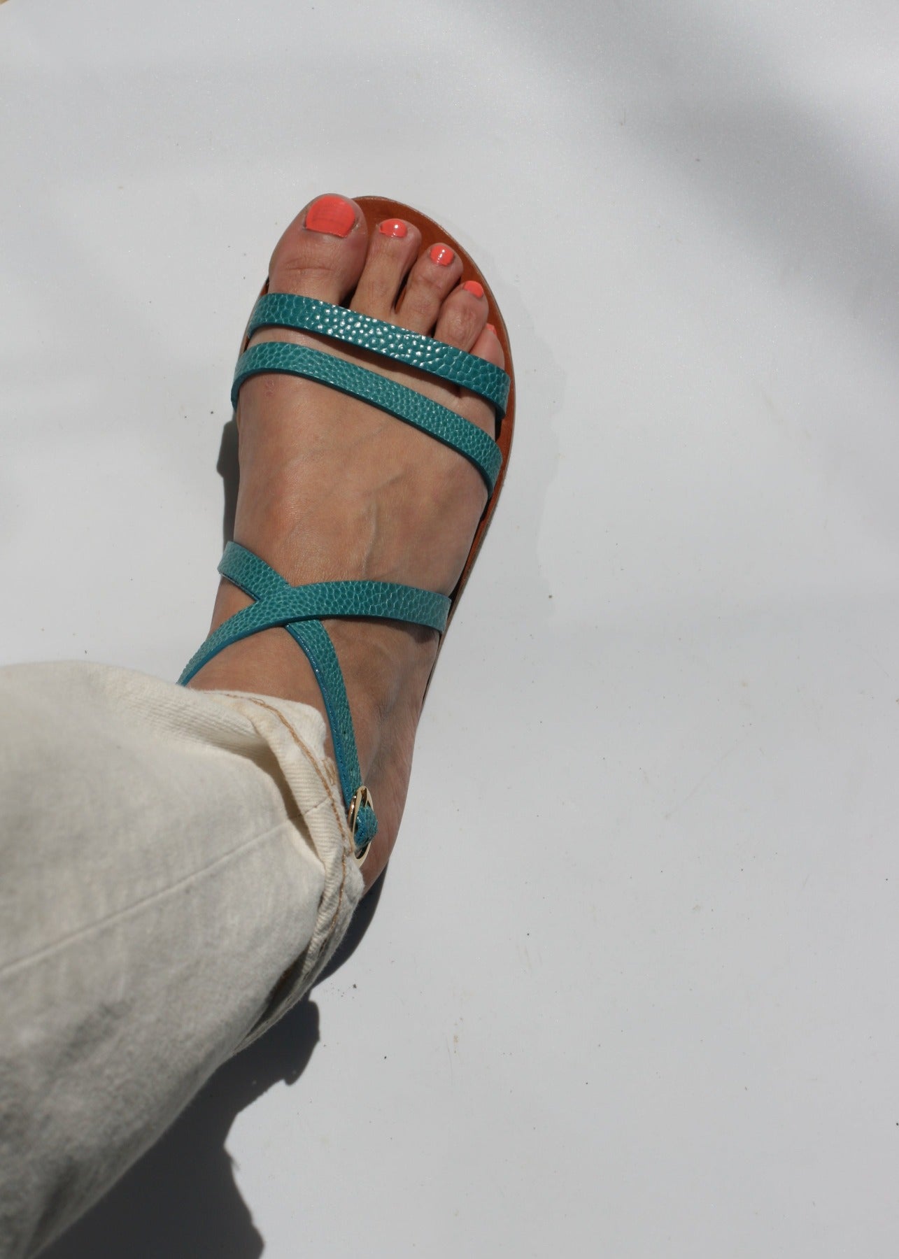 Turquoise - Ankle Sandals