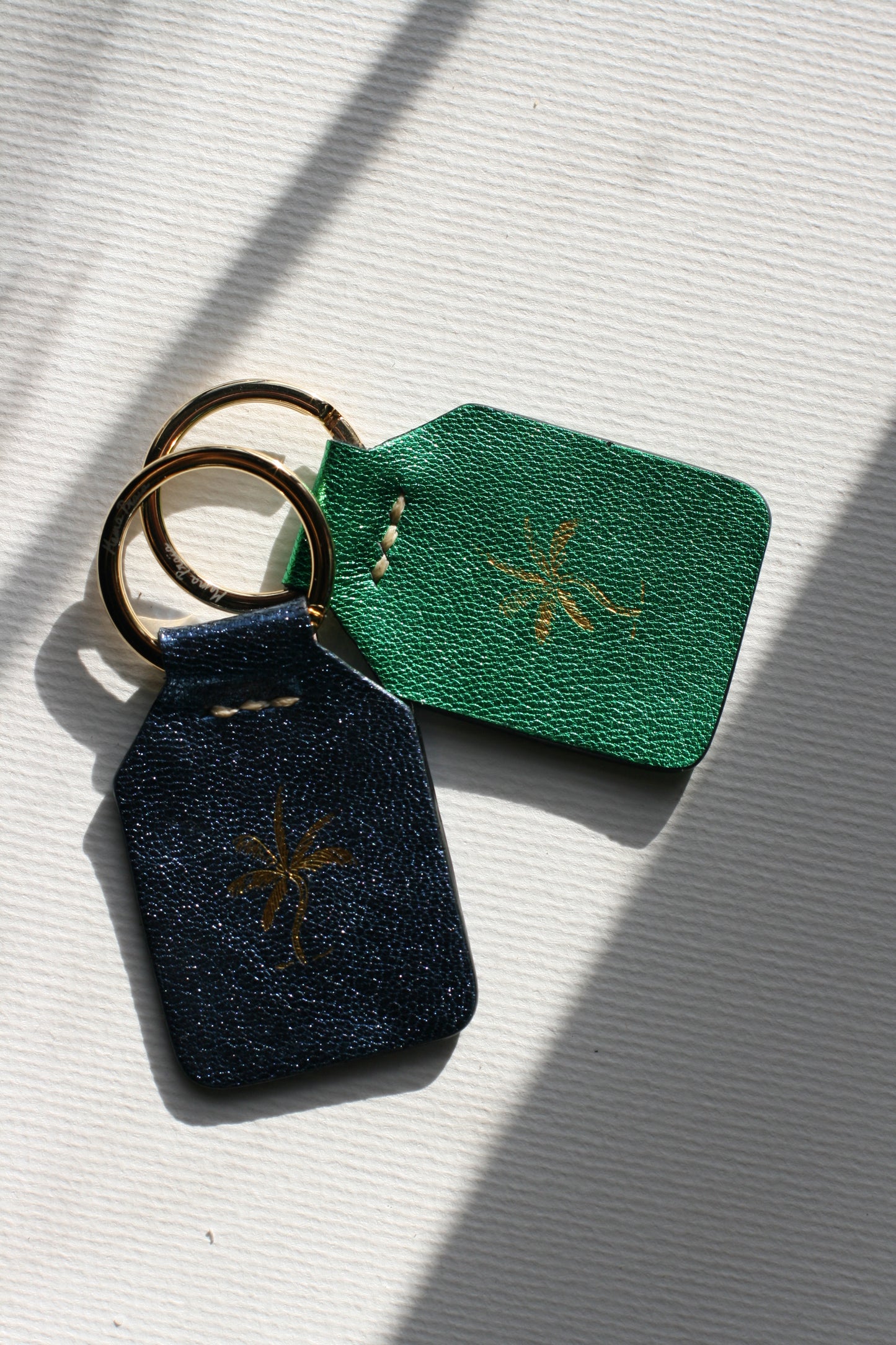 Disco Blue + Goldy Palm Tree - Keyring
