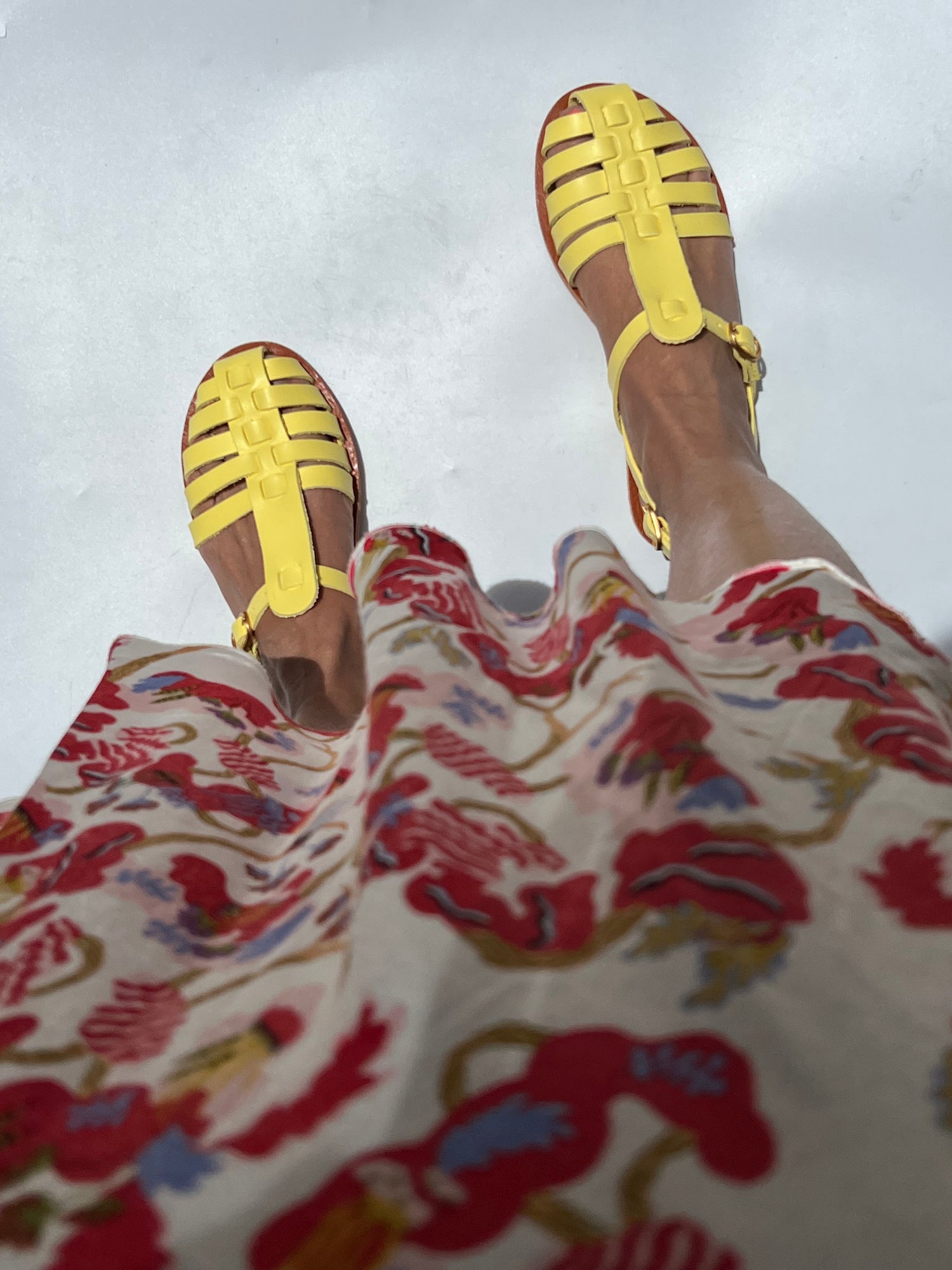 Yellow Fisherman Sandals for woman - Mama Praia - Flat sunny sandals