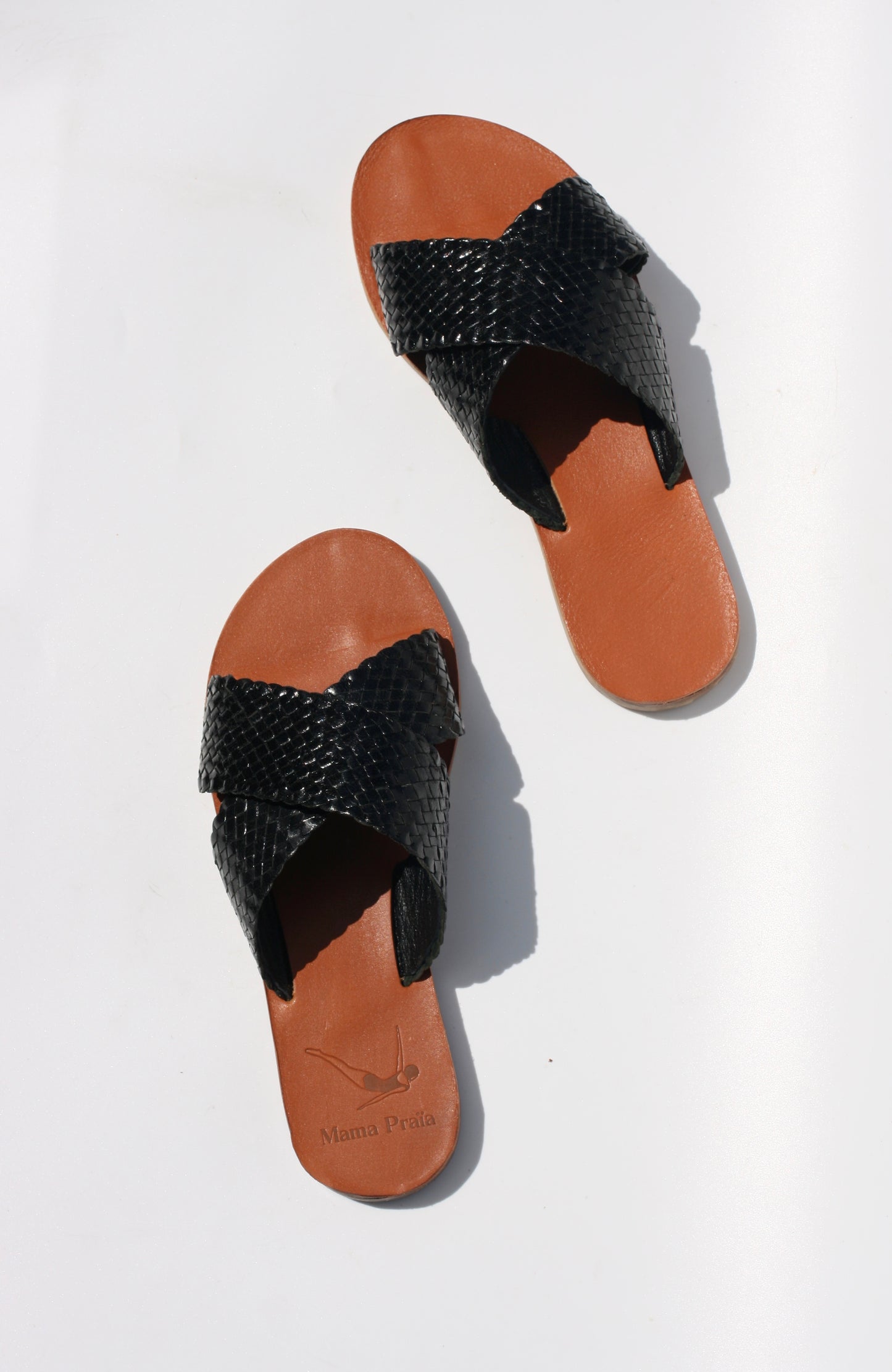 Black Swan - Camel Sole - Cross Sandals