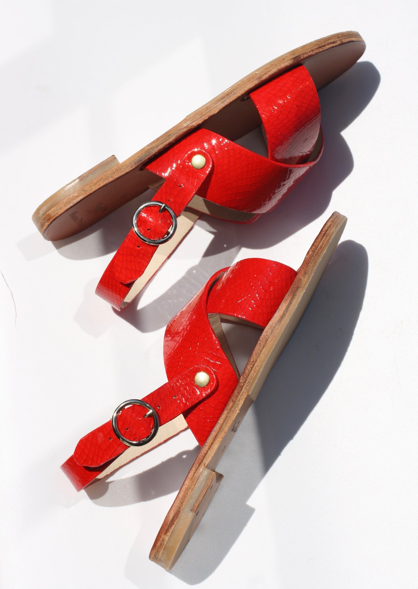 Red Lipstick - Sandales Slingback Cross