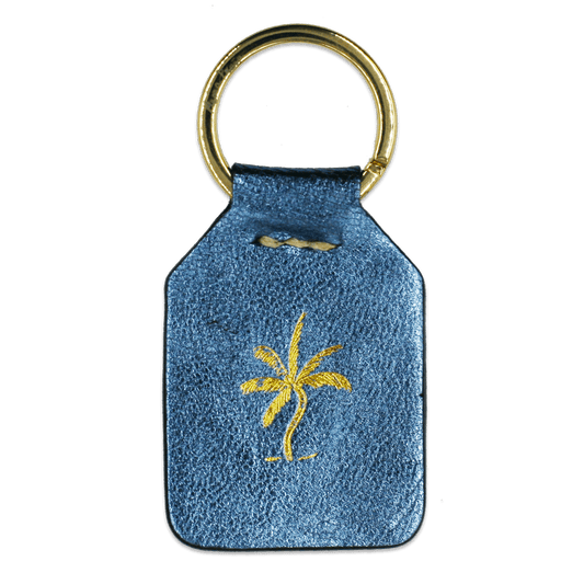 Disco Blue + Goldy Palm Tree - Keyring