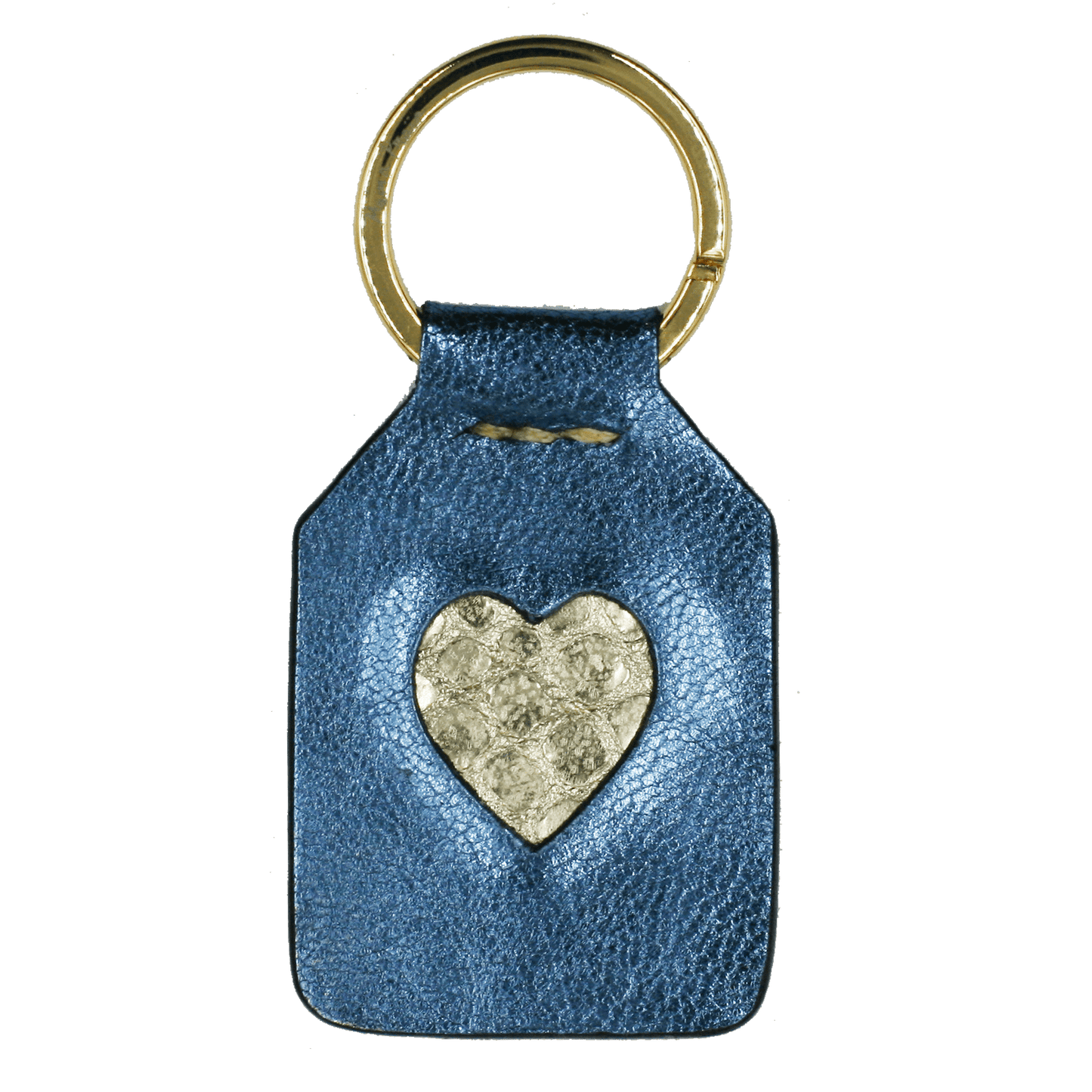 Disco Blue + Silver Heart - Porte-clés