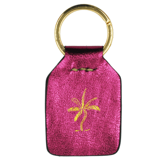 Disco Pink + Goldy Palm Tree - Keyring