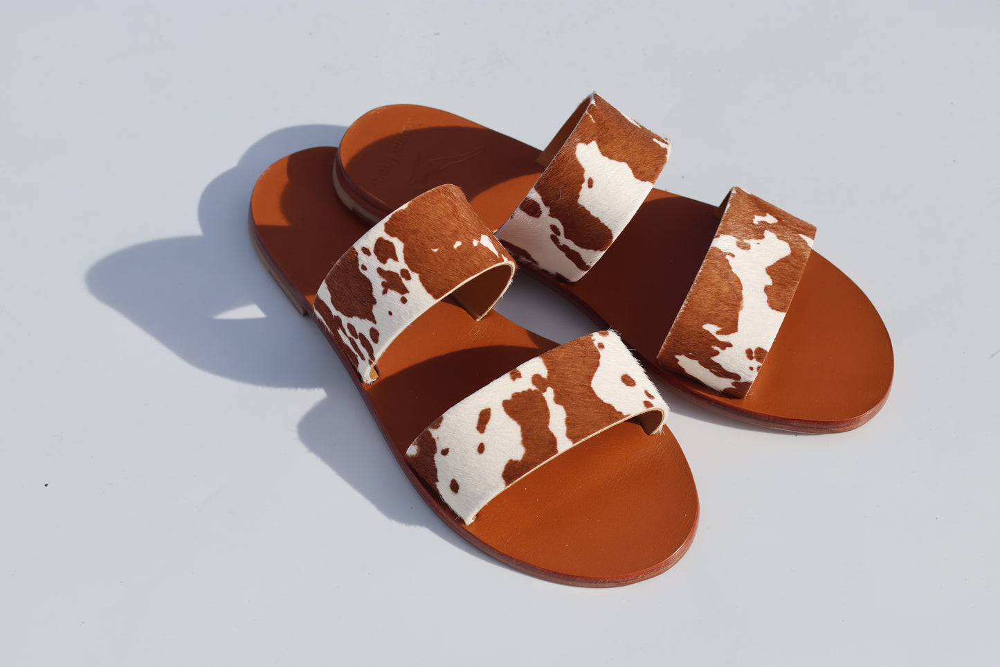 Cow - Camel Sole - Two-Strap Sandals