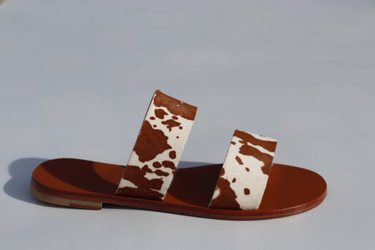 Camel - Two-Strap Sandals