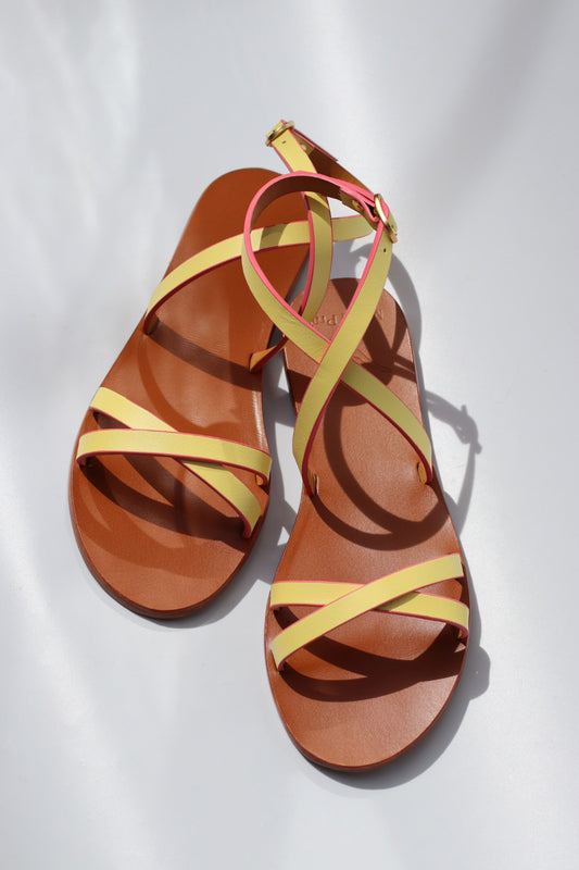 Sunny + Pink Touch - Camel Sole - Ankle Sandals