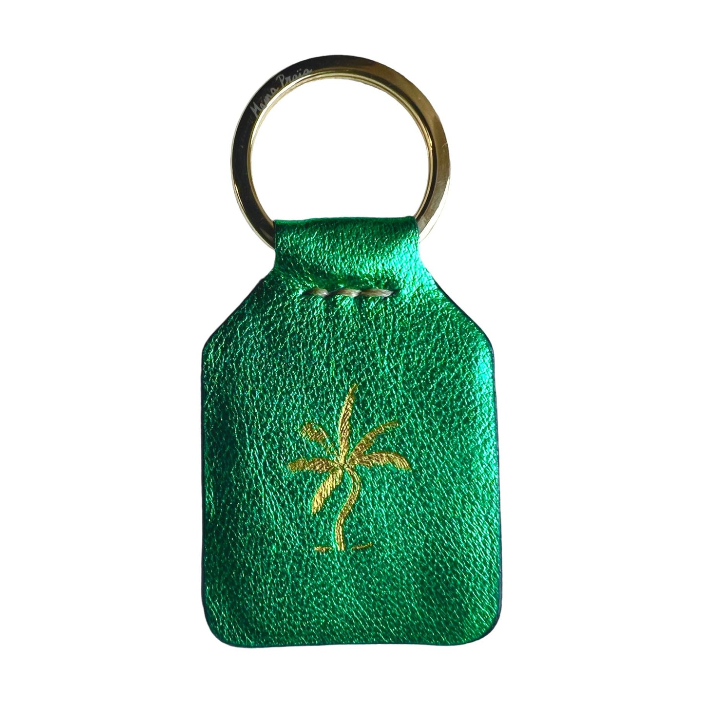 Funcky Green + Goldy Palm Tree - Keyring