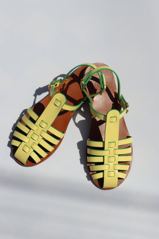 Sunny + Green Touch - Camel Sole - Fisherman Sandals
