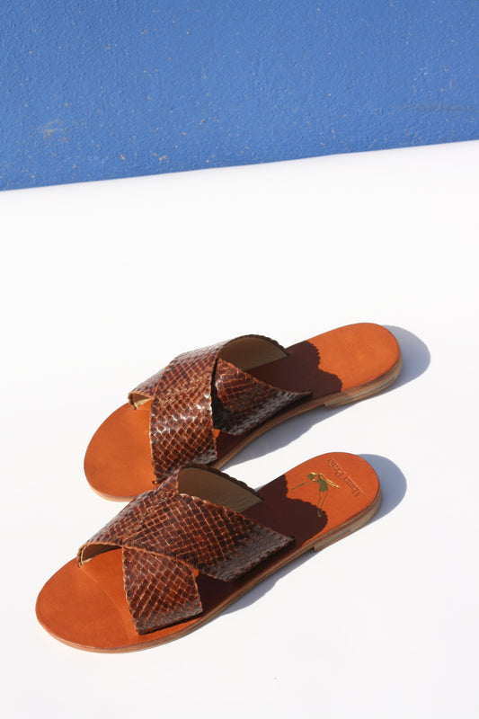 Charms - Camel Sole - Cross Sandals