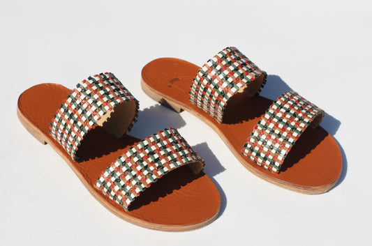 Carlotta - Camel Sole - Two-Strap Sandals