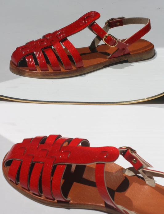 red jellyfish shoes
